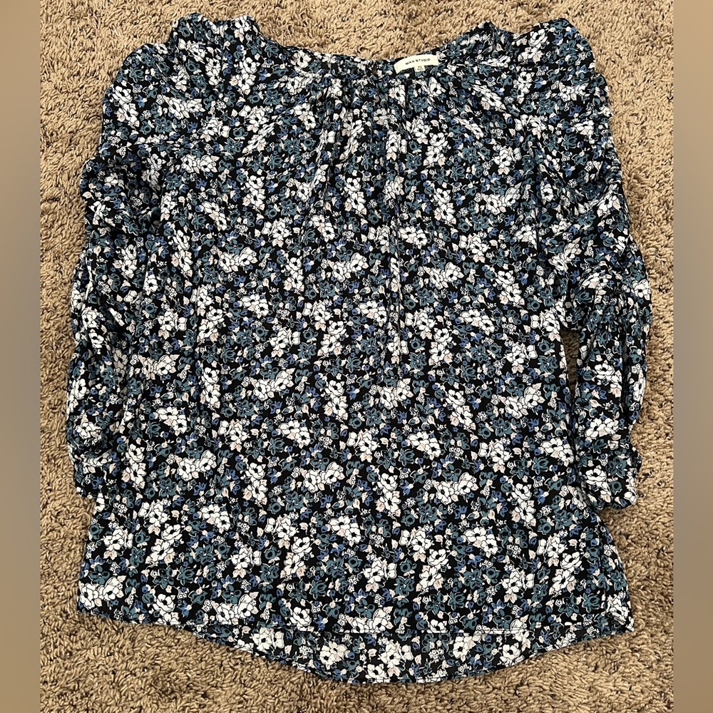 Floral 3/4 Sleeve Blouse